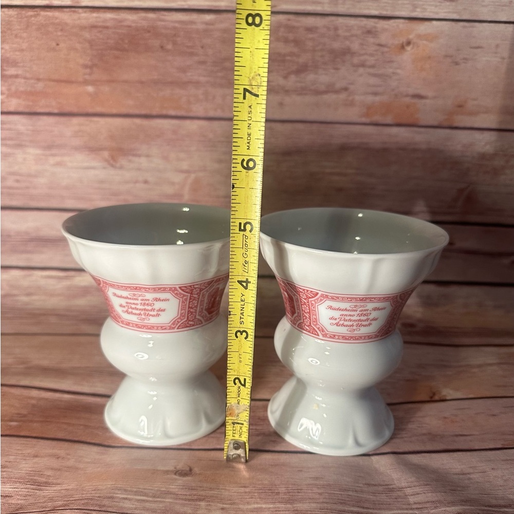 Vintage White and Red Ceramic Kaffee Heinrich Villeroy & Boch Rüdesheimer - Picture 3 of 4